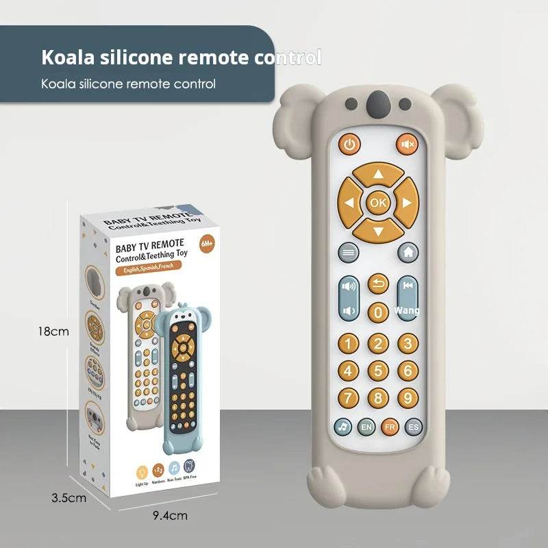 Baby Silicone TV Remote Control Cartoon Animal Children With Music Remote Control Early Education Cognitive Toys - AIAZ