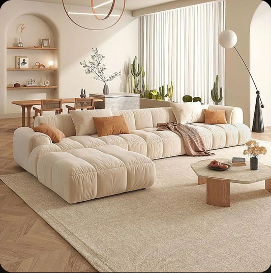 Customized Home Furniture Set Modern and Good Quality Simple Curved Sofa for Bedroom or Living Room Sofas with Different Colors