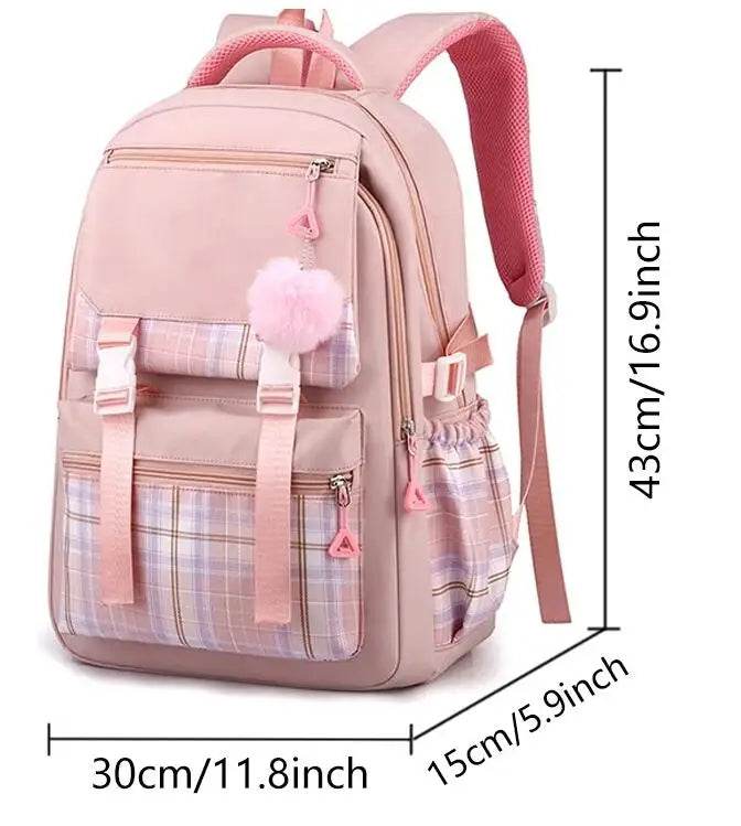 Stitch School Bags High School Student Backpack Female Large Capacity Junior High School Laptop Mochila Escolar - AIAZ