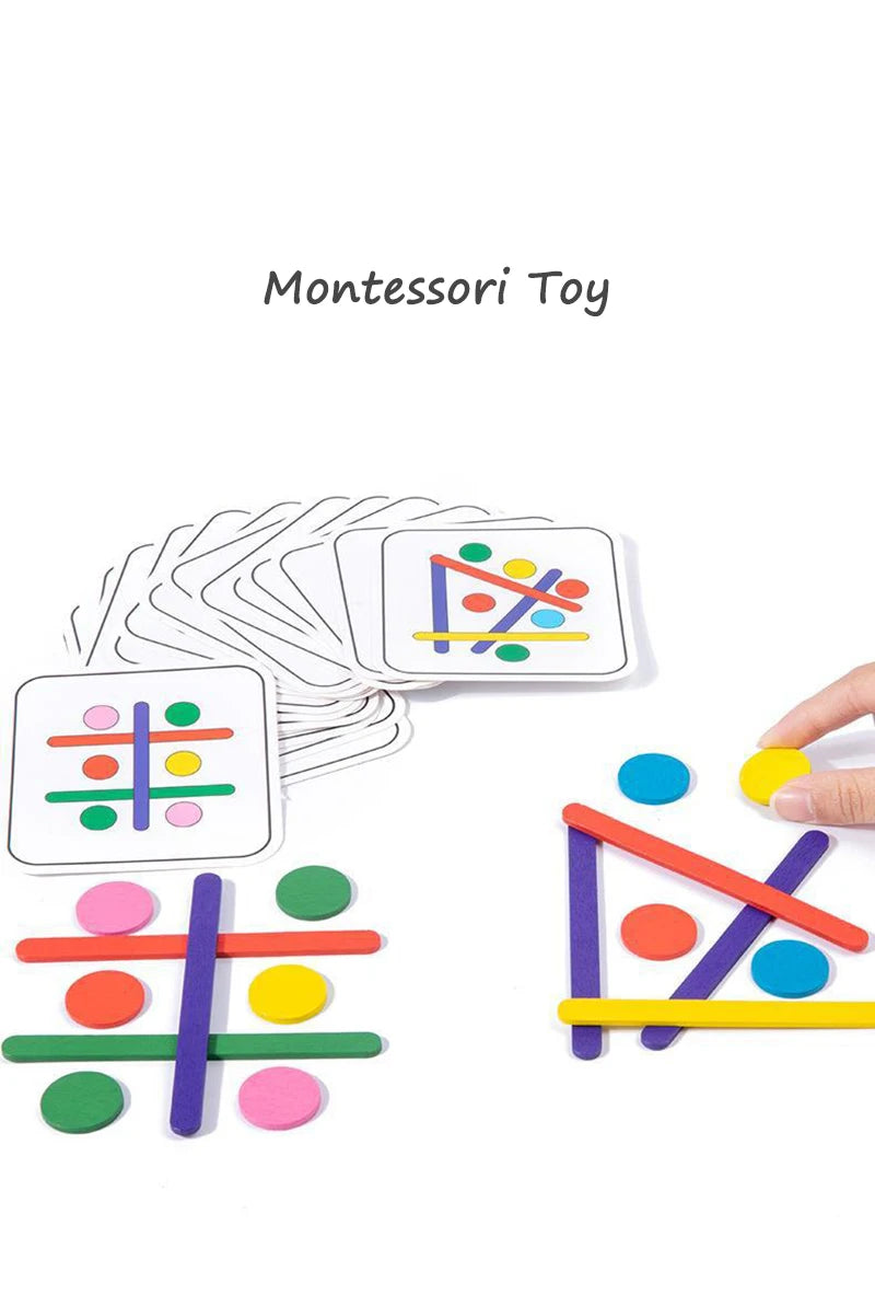 Montessori Logical Thinking Games Puzzle Toys Color Matching Game Educational Learning Toys For Children Preschool Teaching Aids