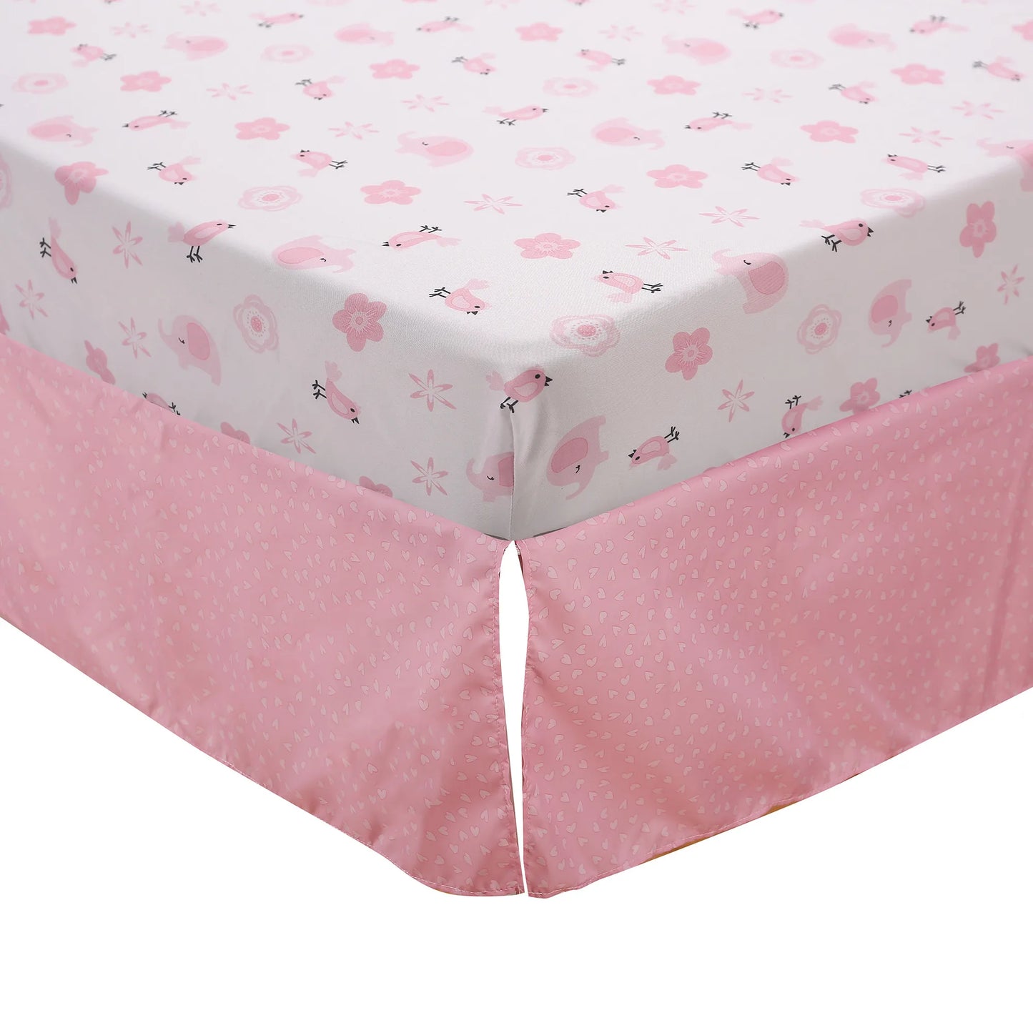 Crib Bedding Set for Boys Girls Nursery Bedding Soft Baby Bedding Crib Set 4Piece Crib Comforter Fitted Sheet Crib Skirt Blanket