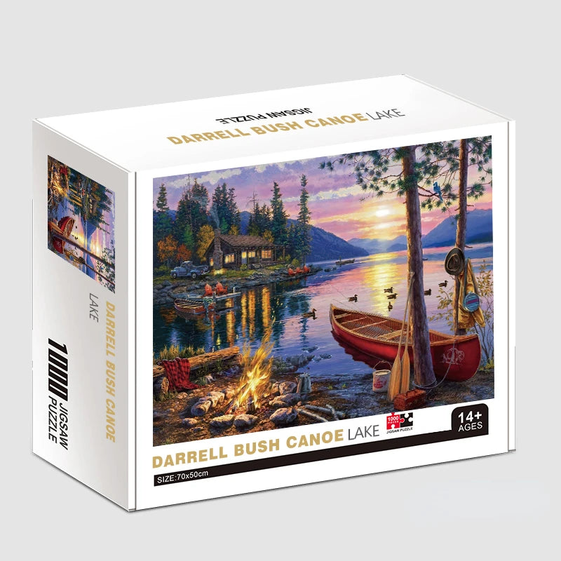 75*50cm 1000pcs Puzzle Difficult Adult World Famous Painting Puzzle Landscape Stress Relief Education Puzzle Toys