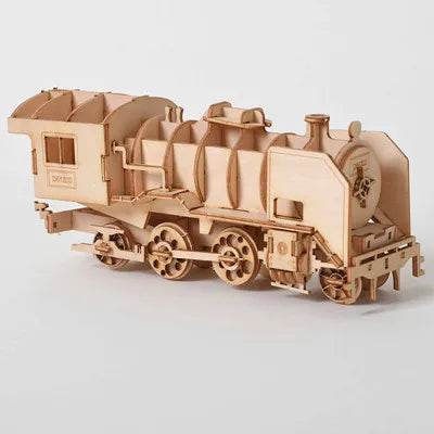 Diy 3d wooden puzzle for Assembly Puzzle Laser Cutting Sailing Ship Biplane Steam Locomotive Train Toy diy Kit for adults Child - AIAZ