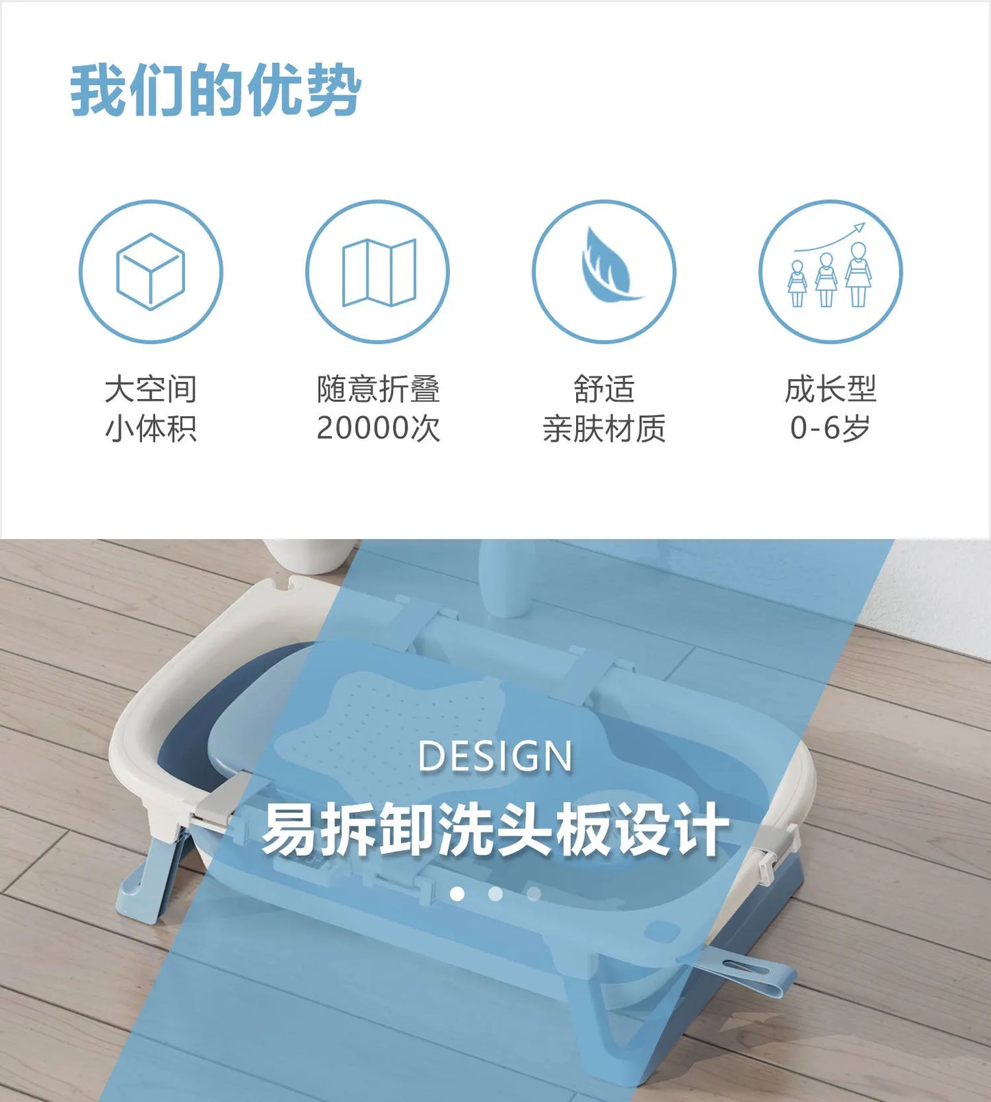 Children's Folding Bathtub Household Portable Baby Bathtub Sitting and Lying Neonatal Large Bath Bucket Baby Bath Bucket Set