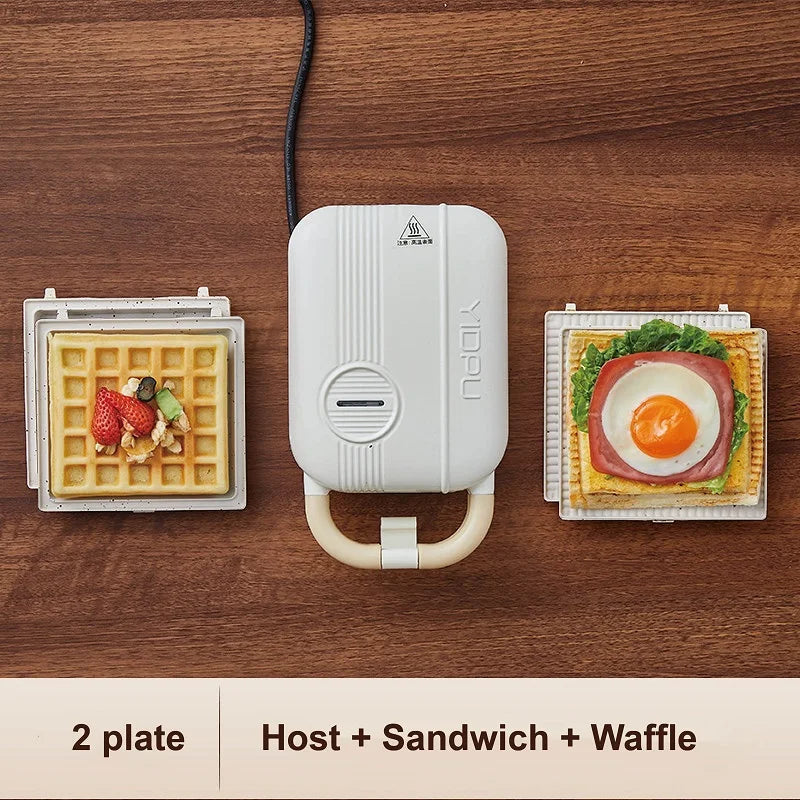 600W Electric Sandwich Machine Waffle Maker Home Toaster Multifunctional Breakfast Machine Takoyaki Pancake Donut Toast Press