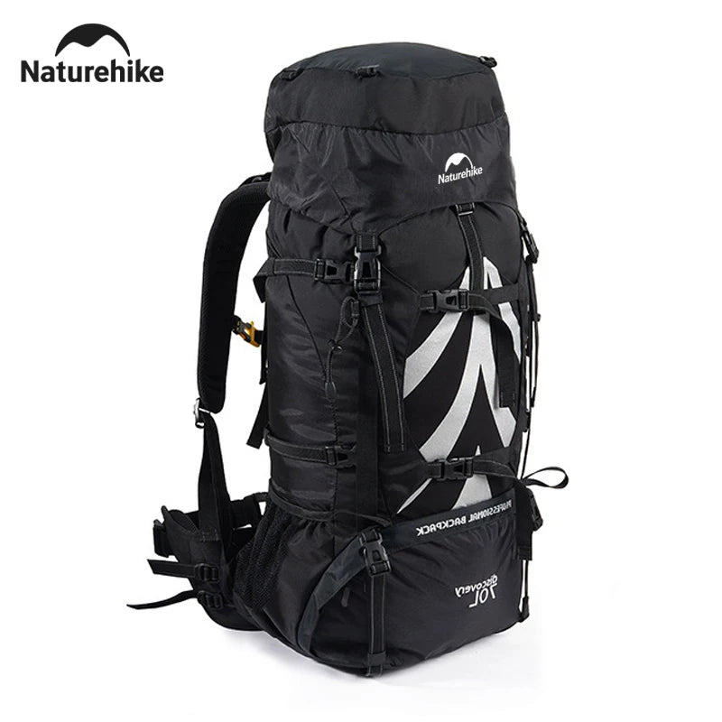Naturehike 70L Camping Backpack Ergonomic Large Capacity Hiking Bags For Man With Rain Cover Outdoor Travel Trekking Backpacks