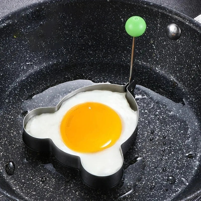 5 Style Heart Fried Egg Mold Stainless Steel Egg Mould Maker Breakfast Baking Omelette Rings Cooking Tools Kitchen Accessories