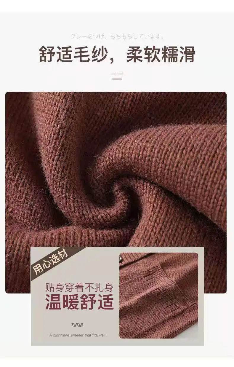 Knitted cardigan women's mid length westernized top autumn and winter new Korean version loose sweater age reducing jacket women - AIAZ