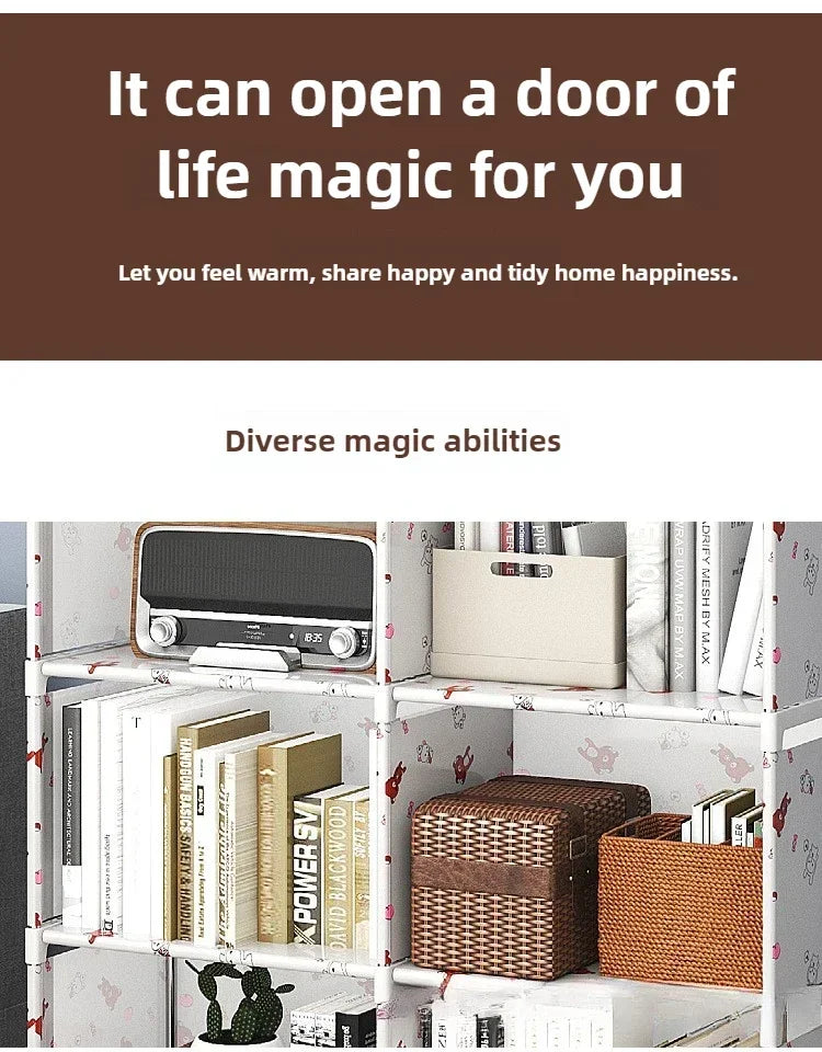 Floor To Ceiling Household Simple Bookshelf, Desktop Storage Shelf, Simple Children's Bookshelf, Multi-layer Miscellaneous Shelf