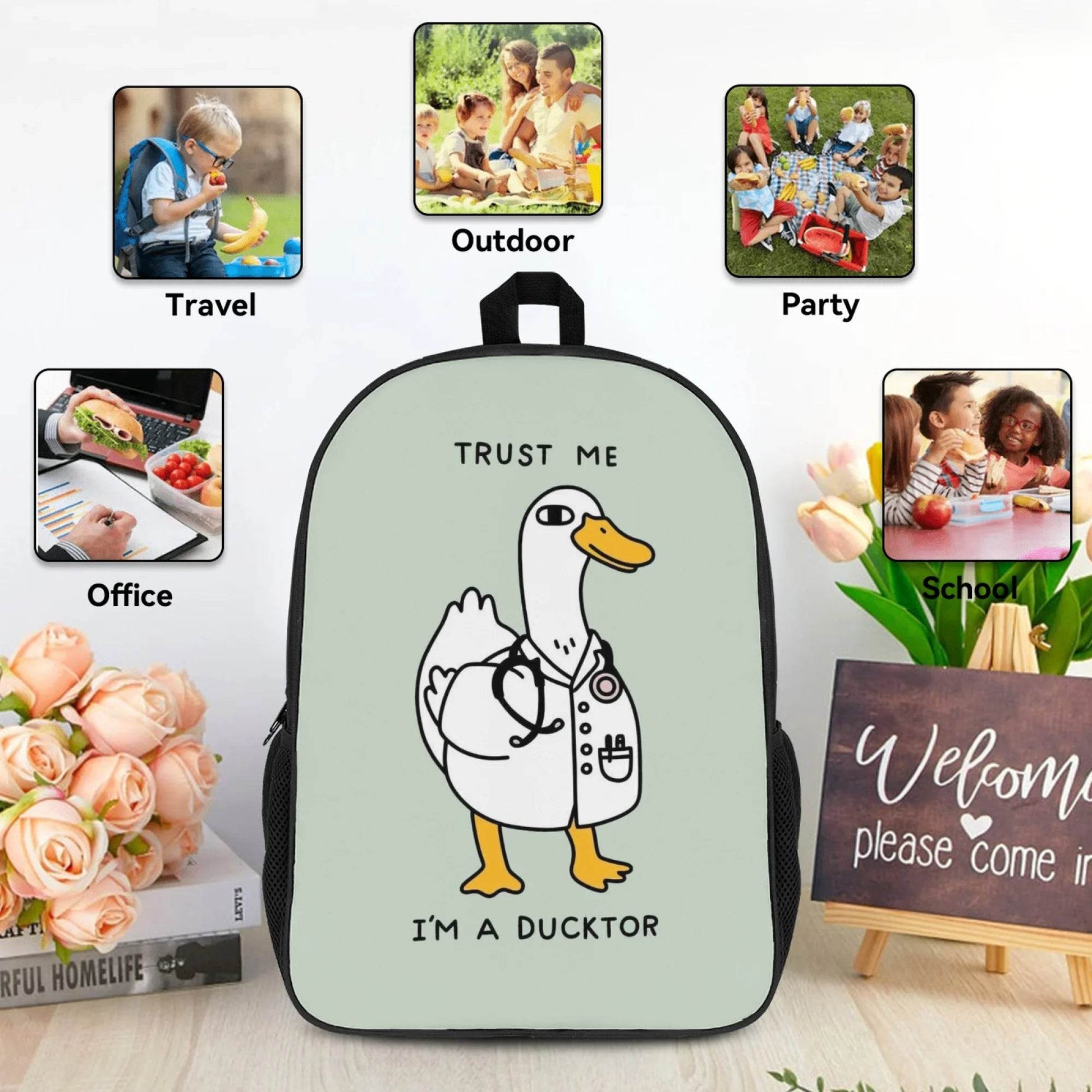 3Pcs Set School Backpack with Front Pocket,Cartoon L-eveling School Bags for Girls Boys,Large Child Backpack - AIAZ