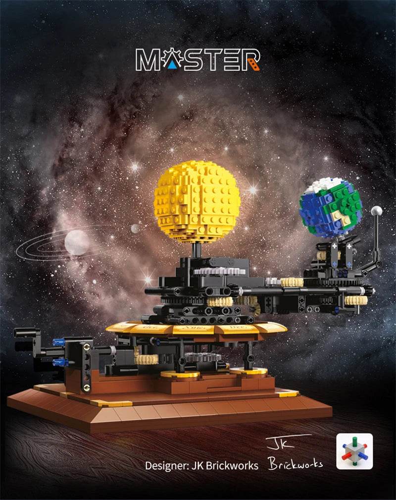 Cada 865PCS City Solar System Earth and Sun Clock Building Blocks Science Experiment Education Bricks Toys Boys Gifts - AIAZ
