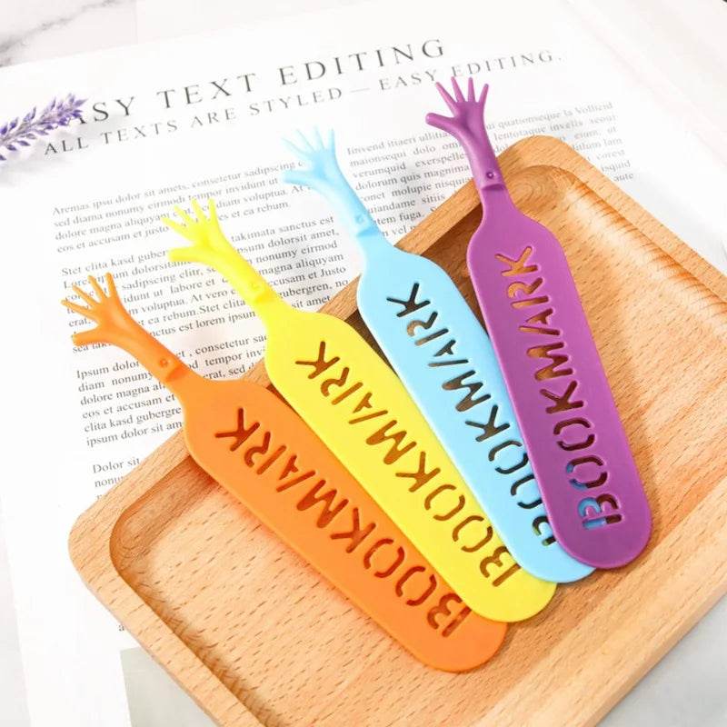 Four School Stationery Strange Bookmarks Silicone Plastic Novelty Books Reading Supplies Office Children Exquisite Gifts - AIAZ