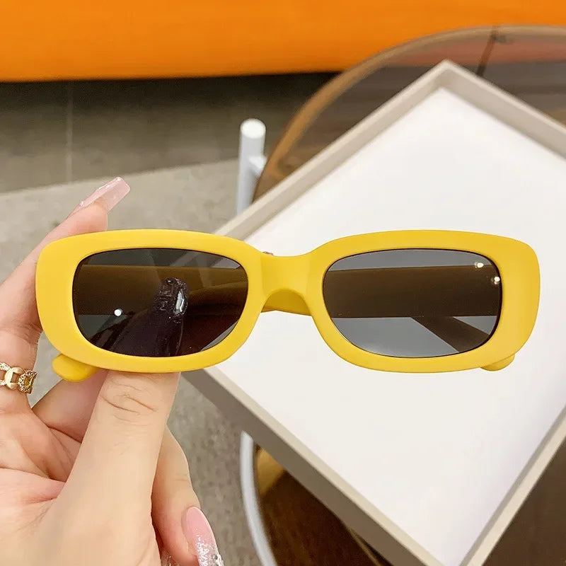 Children Cute Vintage Frosted Rectangle Sunglasses Outdoor Girls Boys Sweet Sun glasses Protection Classic Kids eyewear UV400