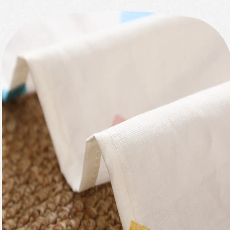4Pcs Baby Bedding Set Cotton Cartoon Bear Head Crib Bed Protector Bumper Newborns Sheet Child Bed Baby Washable Cot Bedding Set