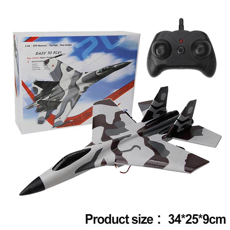 RC Foam Aircraft SU-35 Plane 2.4G Radio Control Glider Remote Control Fighter Plane Glider Airplane Foam Boys Toys for Children - AIAZ