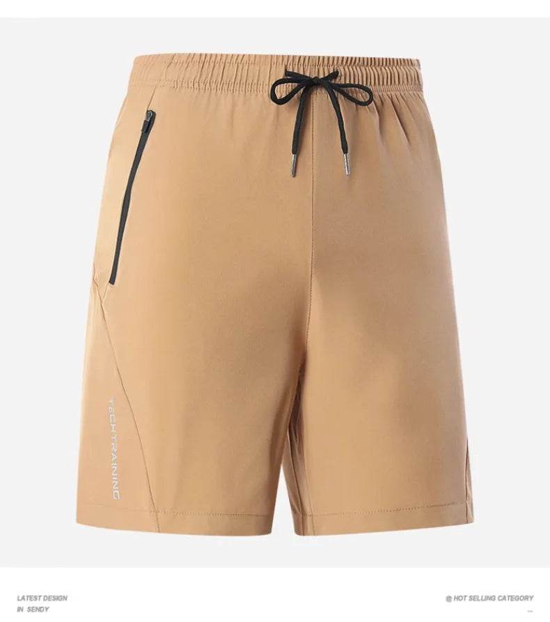 Trendy NEW 2025 Summer Men's Loose Shorts Above Knee Cross Border Beach Basketball Shorts Sweat Absorbing Casual Shorts - AIAZ