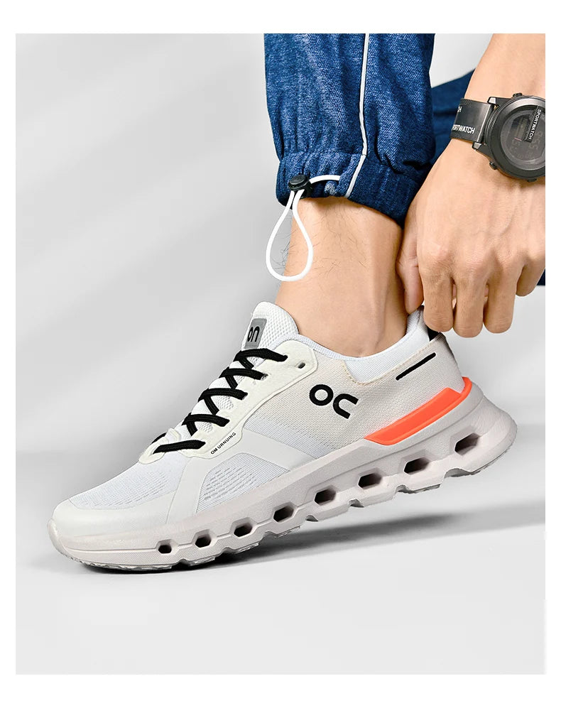 Fluorescence Running Shoes Men Training Marathon Sports Breathable Lightweight Women's Comfortable Nonskid Leisure Sneakers