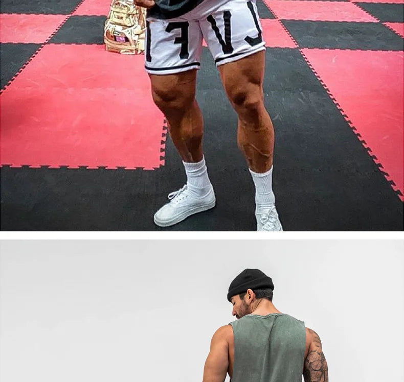 Men's Brand Summer Gym Cotton Tank Top Sleeveless Shirt Man Bodybuilding Clothing Casual Fitness Workout Running Vest Sportswear