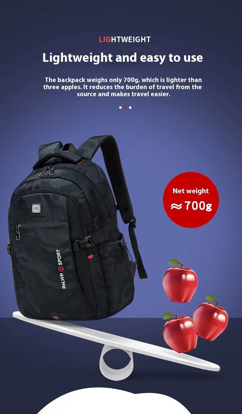 Backpack Primary School Middle School Students High School Bags Large Capacity Ultra-light Load Reduction Outdoor Travel Busines - AIAZ