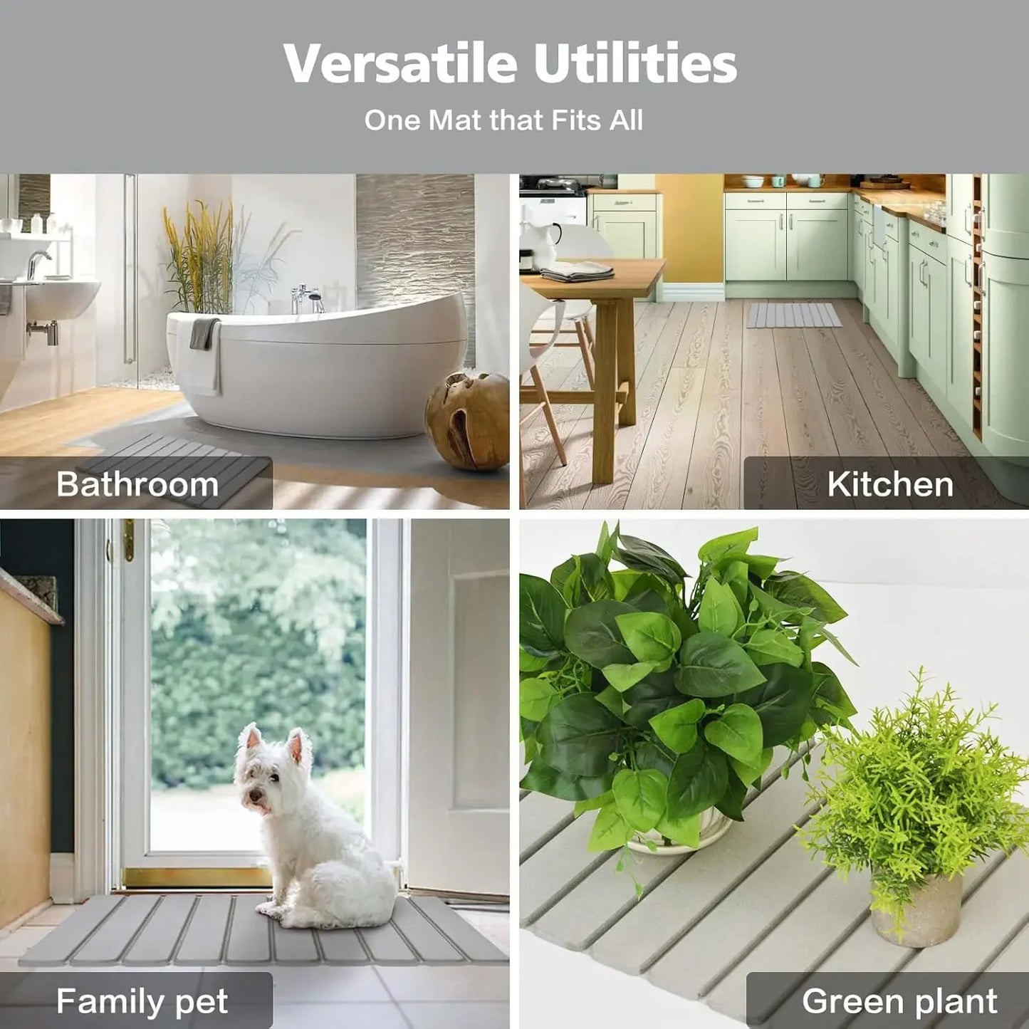 Foldable Foot Mat Quick Drying Bathroom Rug 100% Diatomaceous Earth Bath Mat  Non Slip Diatomite Mats Bathroom Accessories