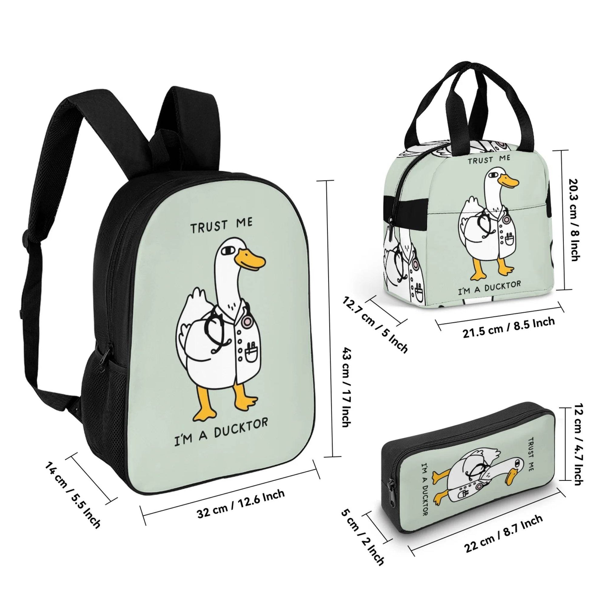 3Pcs Set School Backpack with Front Pocket,Cartoon L-eveling School Bags for Girls Boys,Large Child Backpack - AIAZ