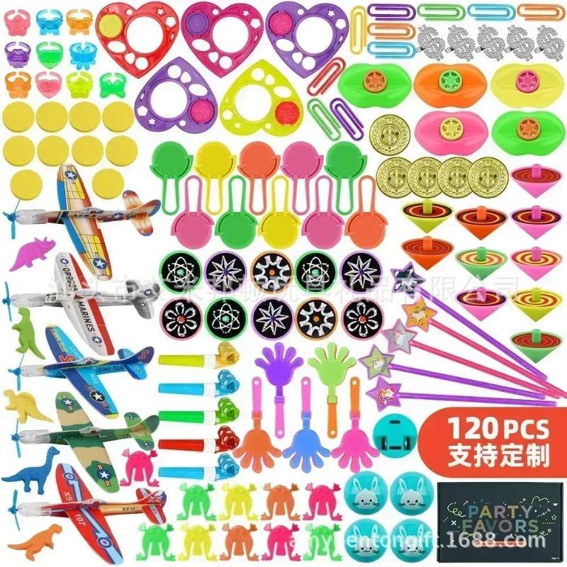 120/206pcs Kids Birthday Party Favors Set Toys Children Pinata Filler Bulk Supplies Boys Girls Classroom Carnival Prizes Favors - AIAZ