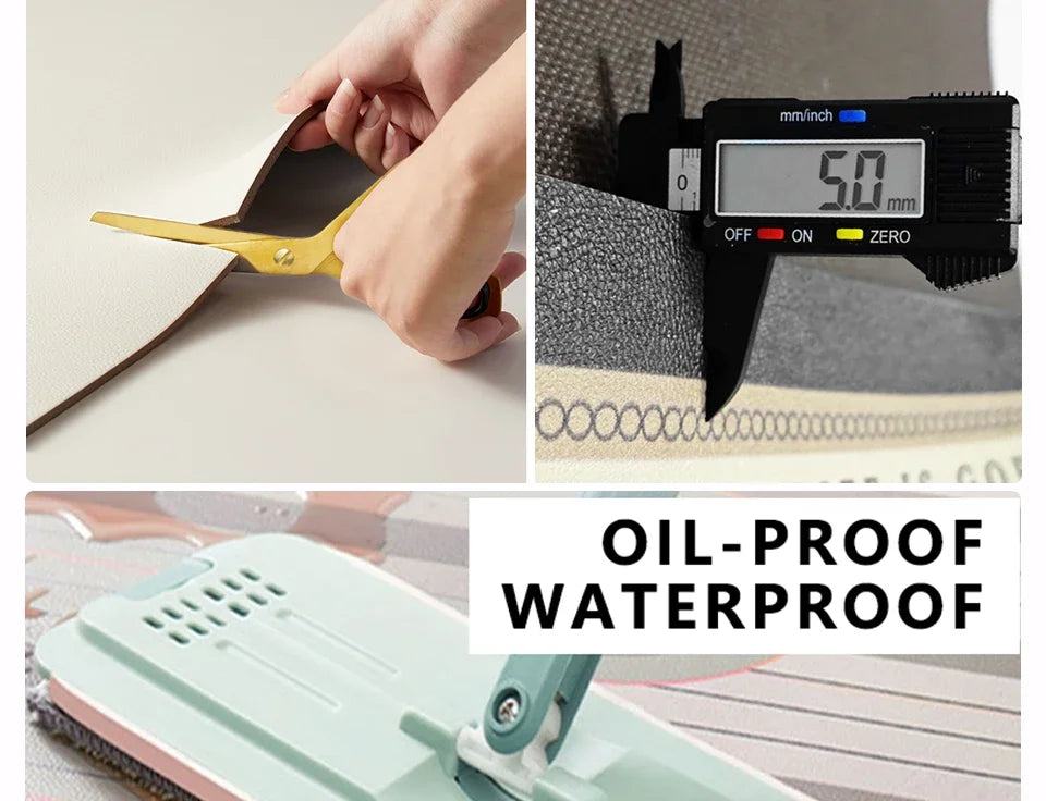 Kitchen Floor Mat Pvc Leather Waterproof Carpet Oil-proof Floral Rug Home Decoration Long Foot Mats Alfombra De Cocina 주방매트