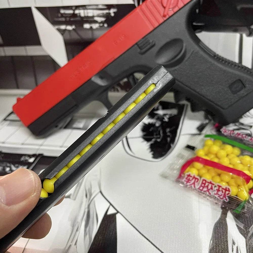 High quality soft bullet air gun manual G17 glock toy gun lower magazine laser outdoor sports CS game weapons children gift - AIAZ