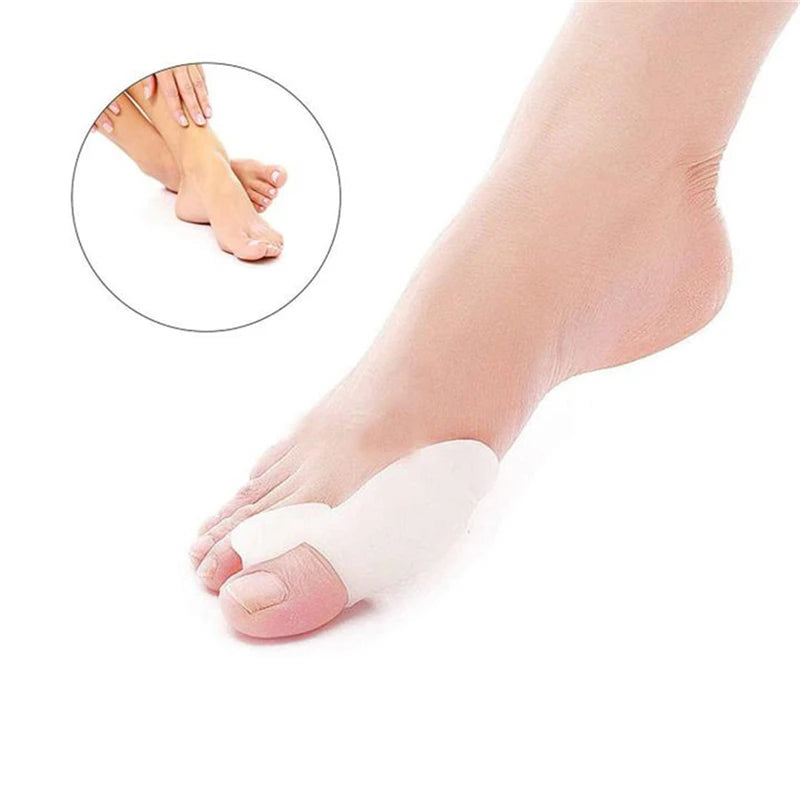 1pair Silicone Gel Thumb Corrector Bunion Little Toe Protector Separator Hallux Valgus Finger Straightener Foot Care Relief Pads