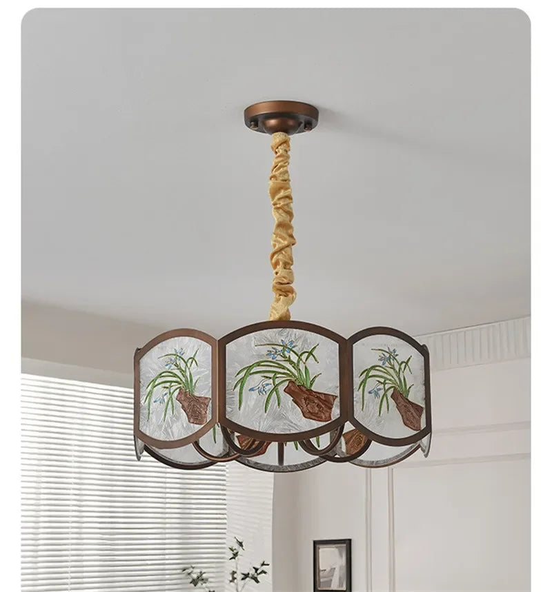 TEMOU Contemporary Restaurant Pendant Lamp French Retro Bedroom Study Villa Hotel Rooms Bar Counter Cafe  Aisle Light