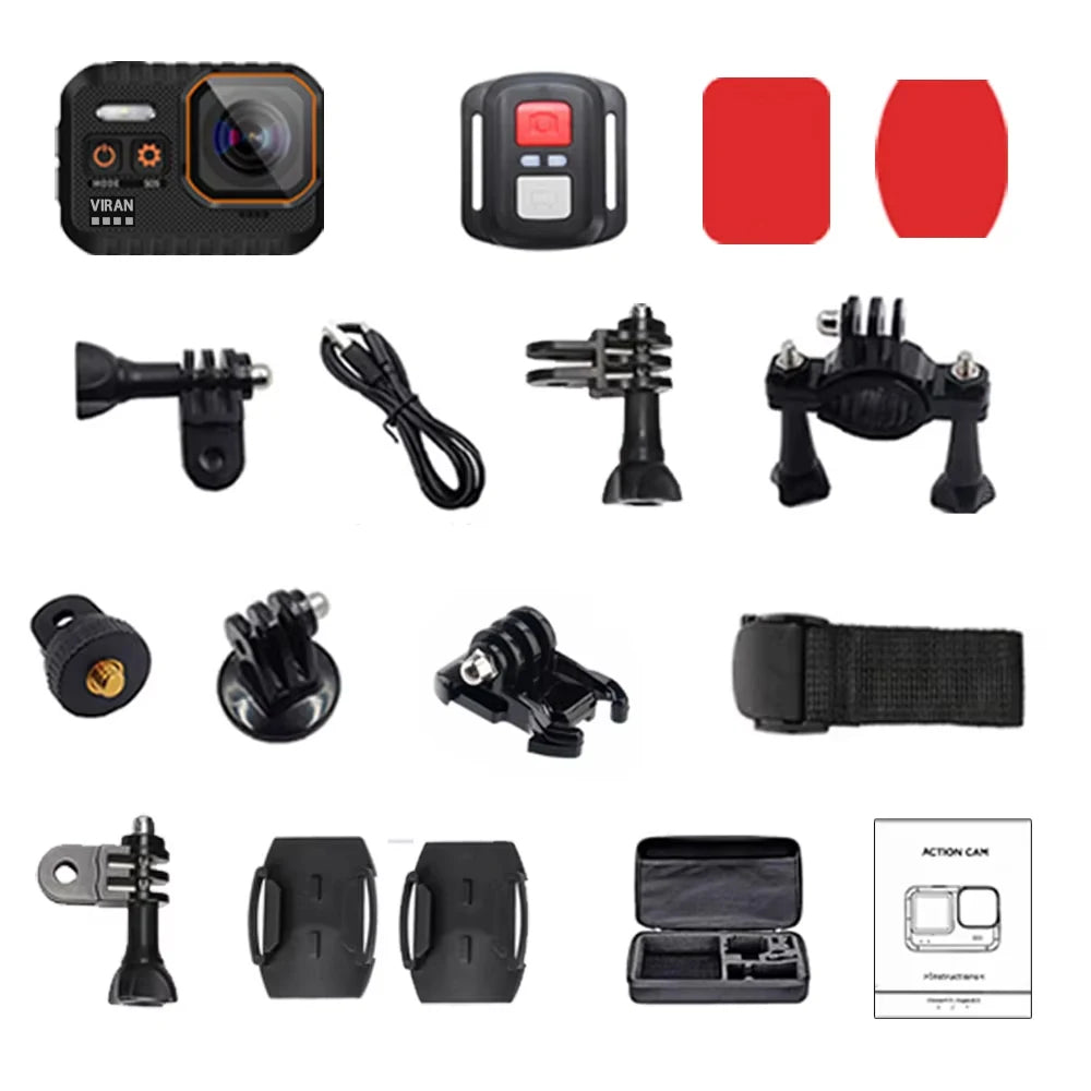 4K Action Camera 4K60FPS With Remote Control Screen Waterproof Sport Camera drive recorder Sports Camera Helmet Action Cam