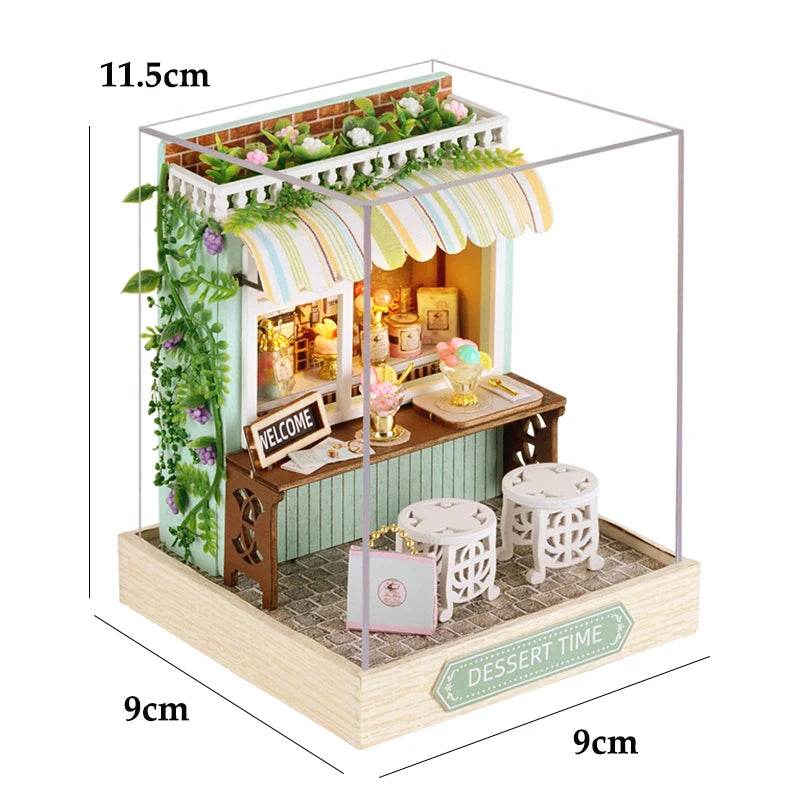 Kitten Mini Doll House 3D Puzzle Assembly Model Building Kit Creative Room Bedroom Decoration With Furniture Wooden Crafts Gifts - AIAZ