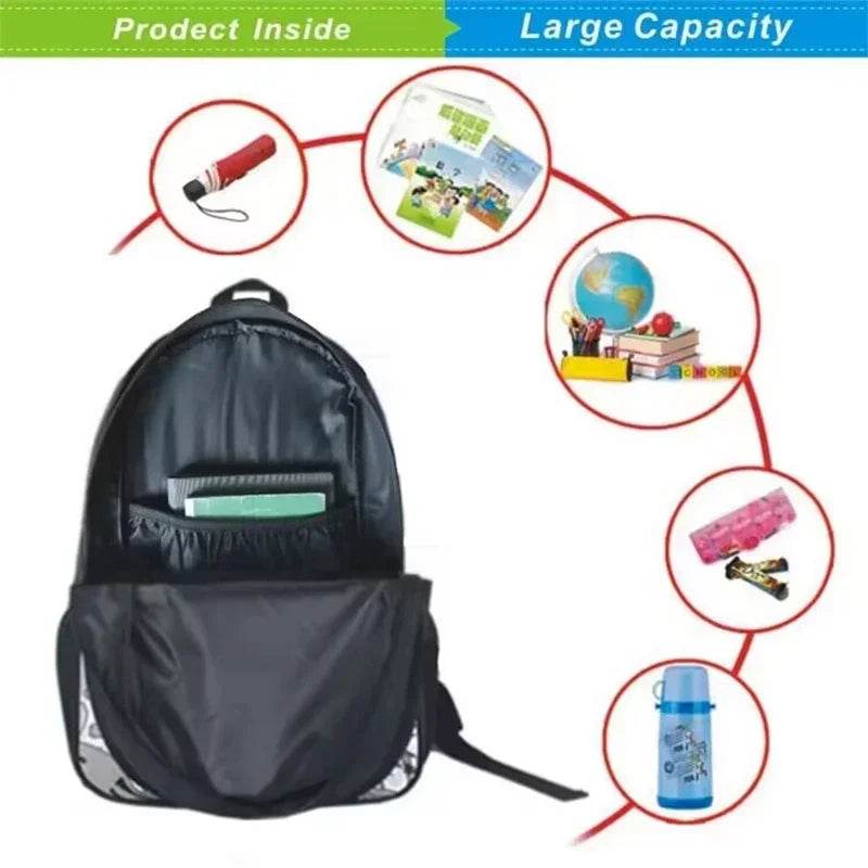 2Pcs Set School Backpack with Front Pocket,Cartoon Batman School Bags for Girls Boys,Large Batman Child Backpack for Aged 5-10 - AIAZ