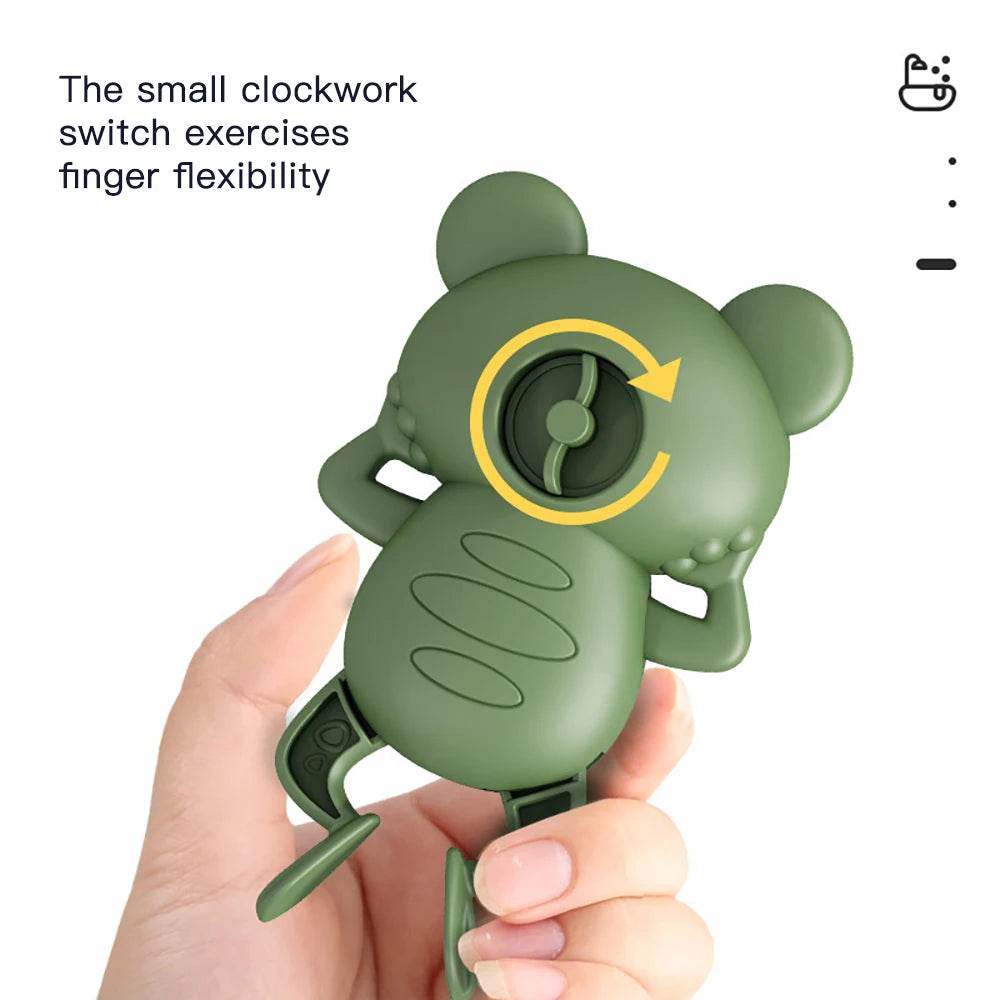 Baby Shower Clockwork Cute Animal Swimming Frog When Baby Bath In Bathroom Baby Water Toy Kids Clockwork Bath Toys Bathroom Toys - AIAZ