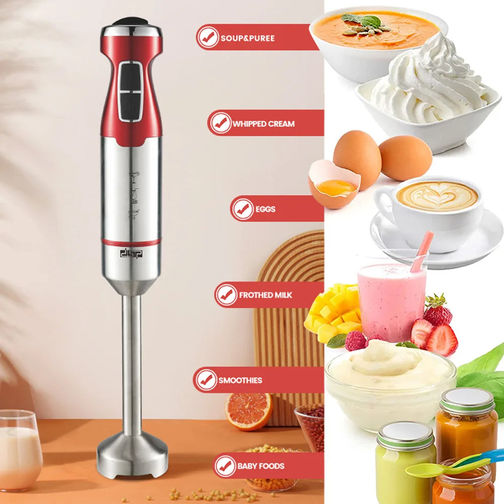 Handheld Electric Fruit Juicer Stainless Steel Electric Small Appliance Portable for Smoothie Mud