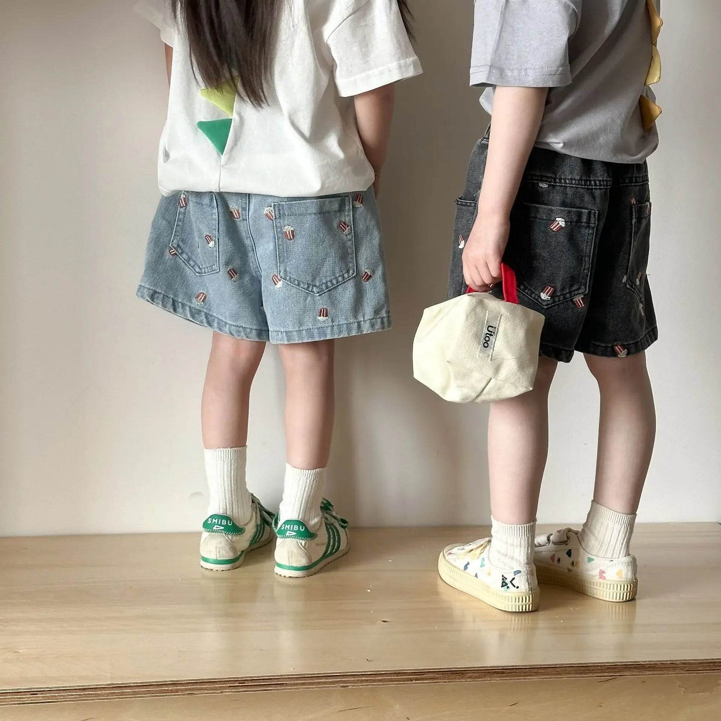 Fashion Cartoob Print Denim Kids Shorts Girls Pants Summer 2025 New Boys Summer Clothes Baby Loose Casual Pants - AIAZ