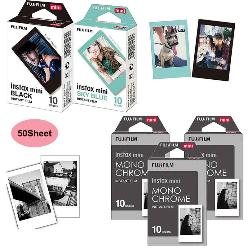 Origin Fujifilm Instax Mini Film Paper 10-60 Sheets for Fuji Instant Film Cameras Instax Mini 12 11 9 40 70 90 Link Liplay EVO