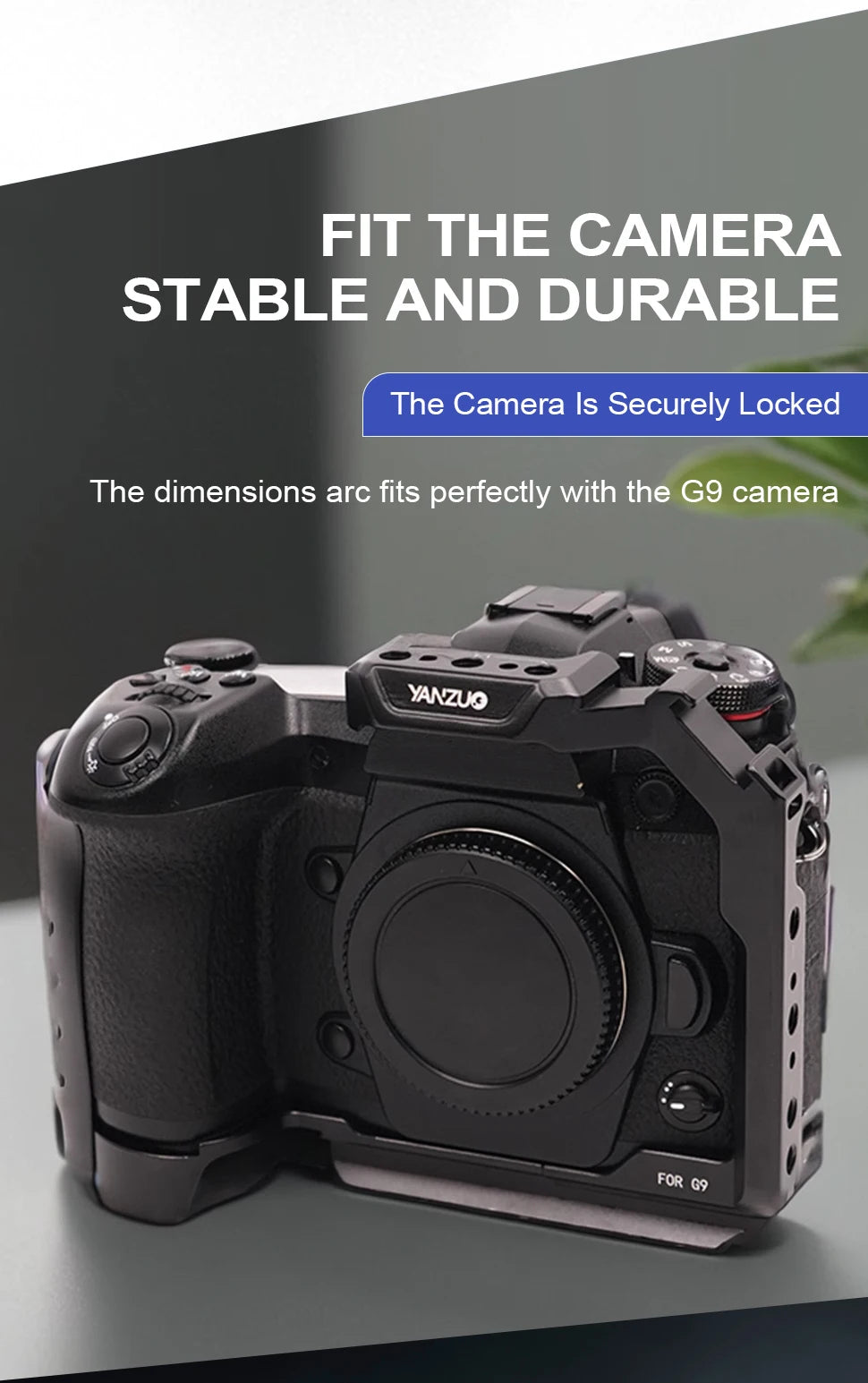 YANZUO Portable Camera G9 Rabbit Cage Kit Suitable For Panasonic Lumlx G9 Camera Metal Protective Frame 1/4 Hole Camera Cage