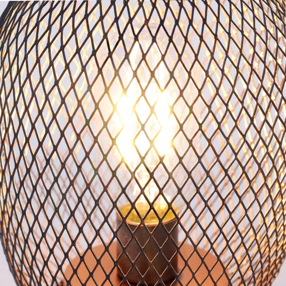 2Pcs Metal Cage Table Lamp Round Shaped LED Lantern Battery Powered Cordless Lamp for Weddings Party  Home Decor Candle Holder