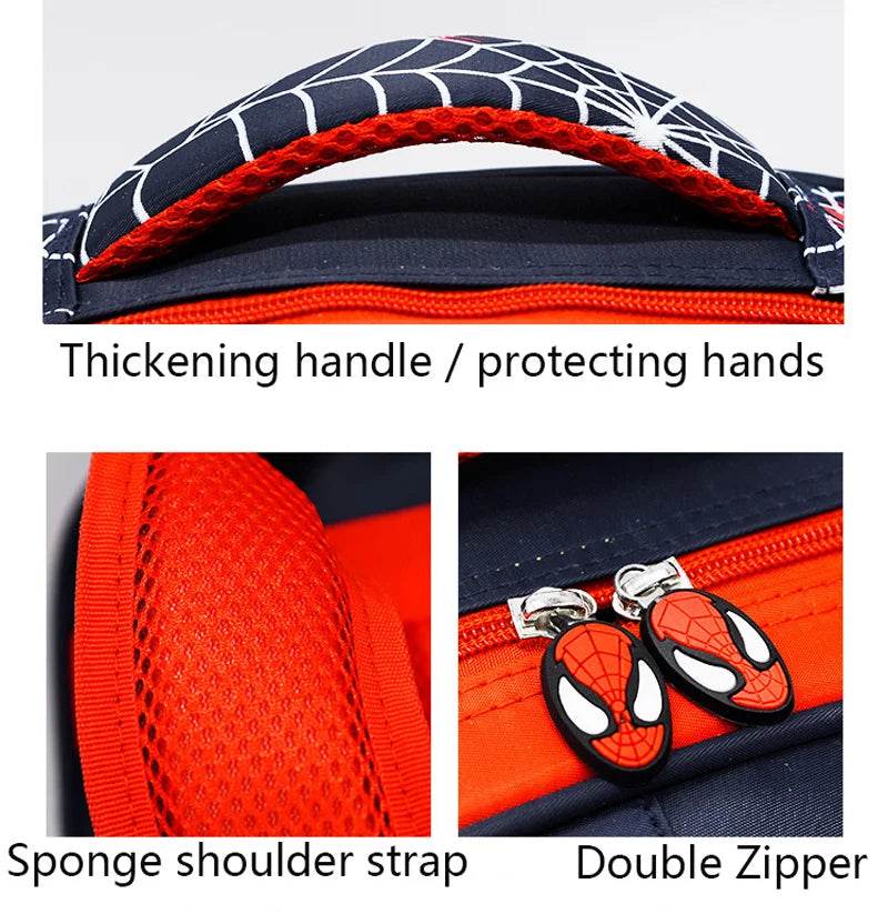 Spider Backpack+Pencil Case Set for Boys School Bag Elementary for Kids School Bag Cartoon Waterproof Primary Backpack - AIAZ