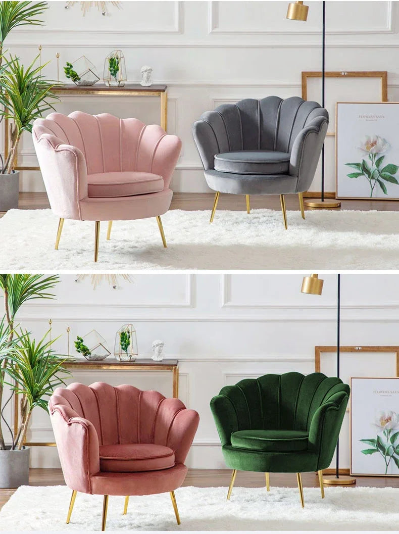 living room single Sofa Nordic Velvet Armchair Ergonomic design modern Corner small sofa luxury Relaxing chair Home furniture