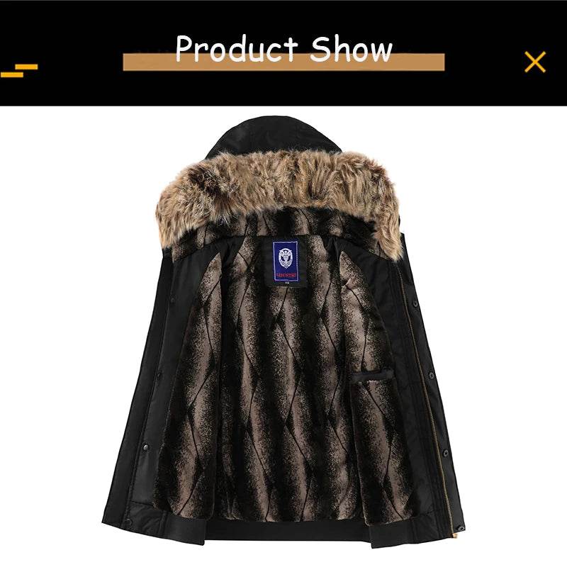 2025 Winter Men Outdoor Windproof Fleece Warm Travel Jacket Men Hooded Casual Fashion Style Zipper Pocket Jacket Male Coat Tops - AIAZ