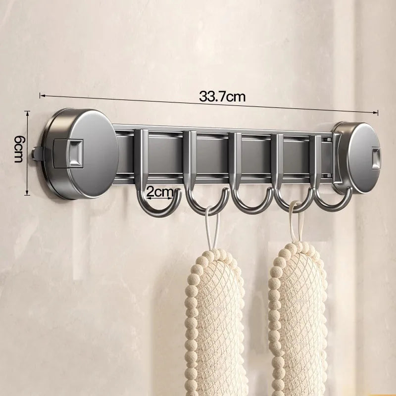 Suction Cup Hook Strong Load-bearing Adhesive Rack Hook Wall-mounted Punch-free Bathroom Door Clothes Hanging Artifact