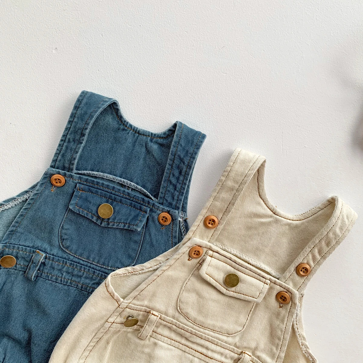 Baby Clothes Denim Sling Romper Infant Onesie Newborn One-piece 0-3 Years Old Complimentary Hat