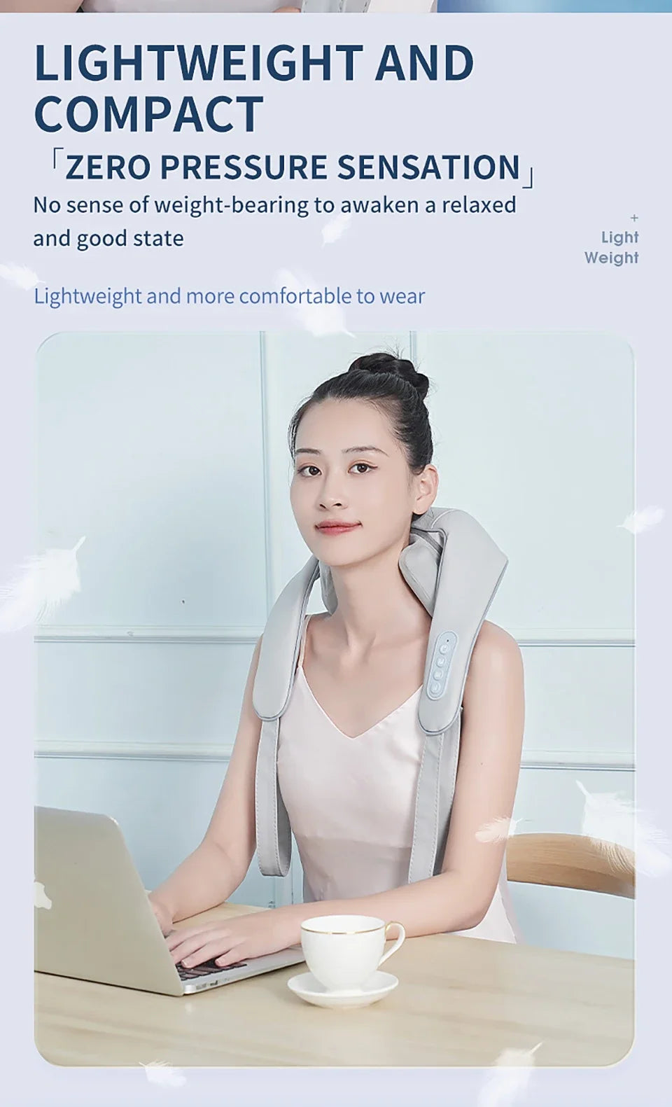 Dropship Product 2023 Multifunctional Neck And Shoulder Massager Lifegoods Shiatsu Electric Shoulder and Neck Massage Shawl