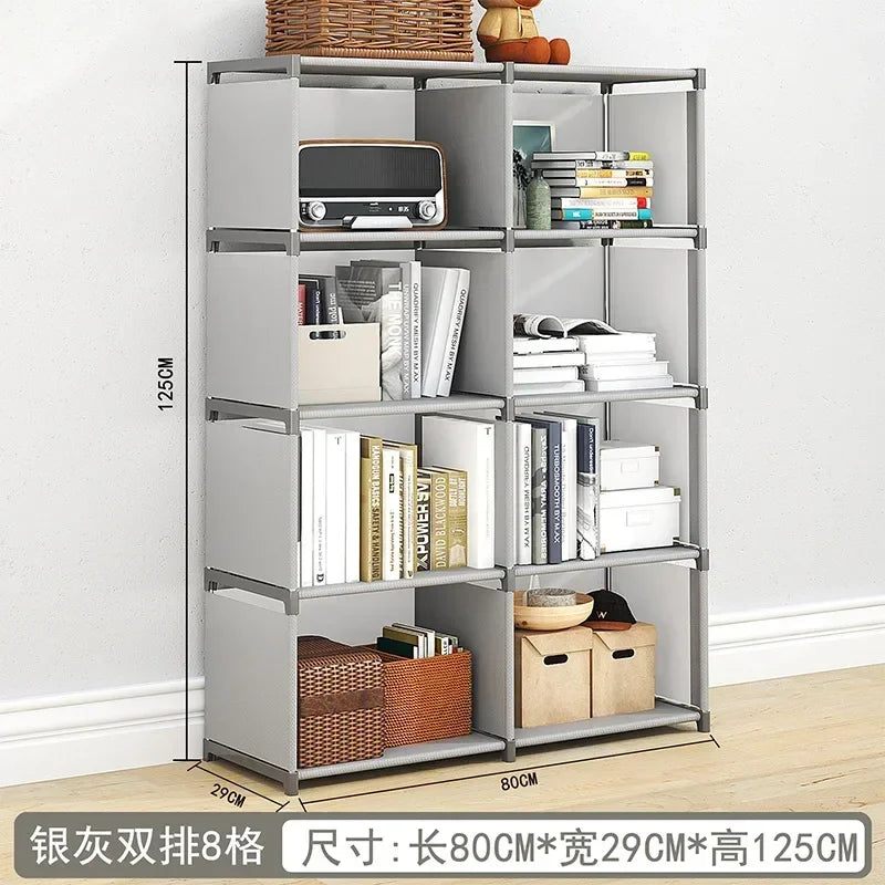 Floor To Ceiling Household Simple Bookshelf, Desktop Storage Shelf, Simple Children's Bookshelf, Multi-layer Miscellaneous Shelf