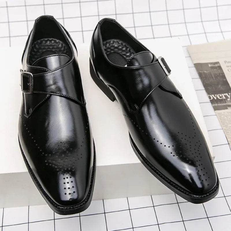 Designer Men's Shoes Classic Business Office Dress Shoe High Quality Casual Leather Shoes for Men Luxury Wedding Shoes Loafers - AIAZ