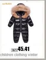 -30 degree Winter Ski Suit Plus Velvet Baby Jumpsuit Boy Overalls Warm Kids toddler girl Clothes Children Clothing coat overcoat
