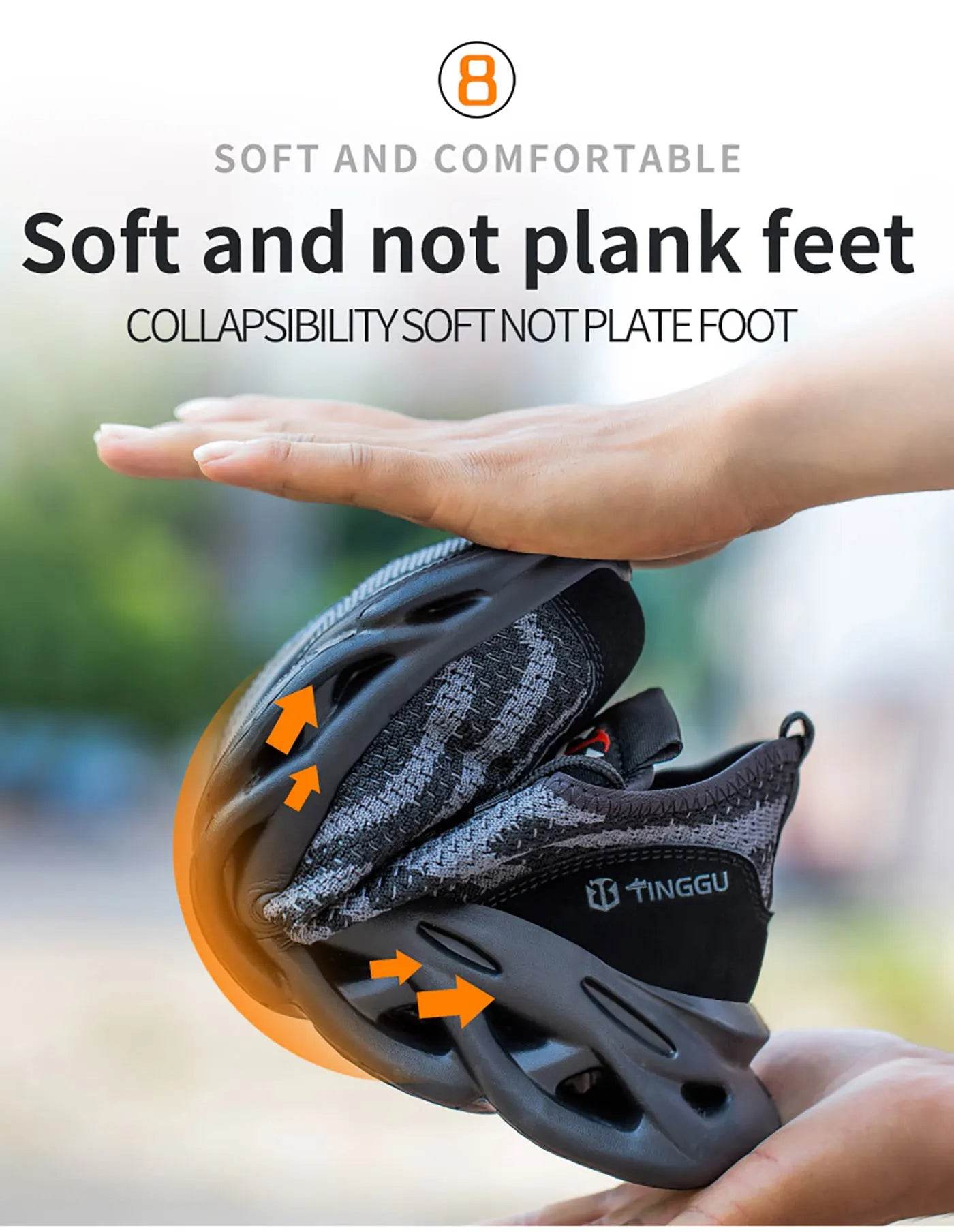 Men's safety shoes are anti impact, anti puncture, soft, comfortable, breathable, anti slip, and wear-resistant work shoes - AIAZ