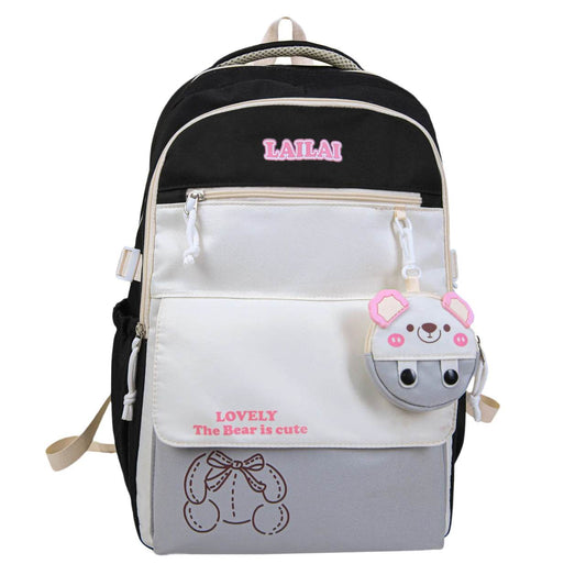 Schoolbag, a lightweight and large - capacity backpack designed for junior high school girls, aiming to relieve pressure and pro - AIAZ